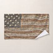 Patriottische Vlag van de VS op stenen muur Bad Handdoek (Handdoek)