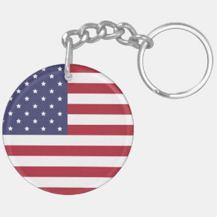 Patriottische Vlag van de VS Sleutelhanger - Ameri