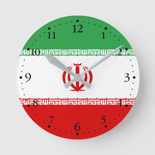 Patriottische vlag van Iran Ronde Klok (Voorkant)