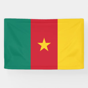 Patriottische vlag van Kameroen banier Spandoek