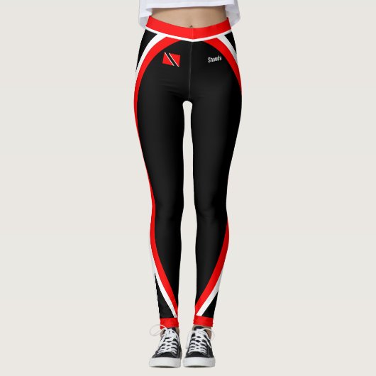 Patriottische vlag van Trinidad en Tobago met Jouw Leggings (Voorkant)