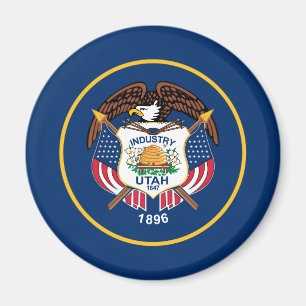 Patriottische vlag van Utah Magneet