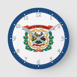 Patriottische vlag van West Virginia Ronde Klok