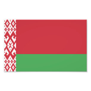 Patriottische vlag van Wit-Rusland Foto Afdruk