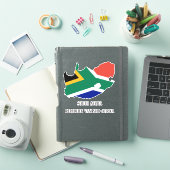 Patriottische vlagplattegrond Zuid-Afrika Sticker (iPad Cover)