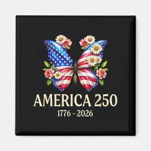 Patriottische vlinder usa 250ste verjaardag 1776-2 magneet
