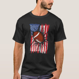 Patriottische voetbal 4 juli Amerikaanse vlag jong T-shirt