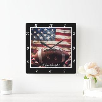 Patriottische voetbalvlag  vierkante klok