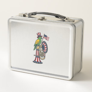 Patriottische Vogel Vintage Gravure Muziek Shirt O
