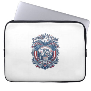 Patriottische Vogelkijker Vector Grafische T-shirt Laptop Sleeve