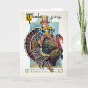 Patriottische Vogels van de Dag Thanksgiving Feestdagen Kaart