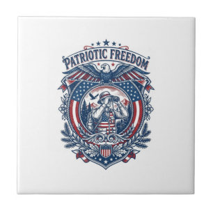Patriottische Vogelspotter Vector Graphic T-shirt  Tegeltje