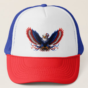 Patriottische Vrijheid Adelaar Vleugels – Rood Wit Trucker Pet