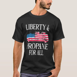 Patriottische vrijheid en propaan voor alle Amerik T-shirt