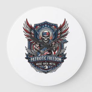 Patriottische Vrijheid Gitarist Schedel Muziek Roc Grote Klok