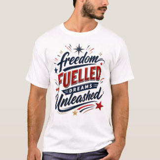 Patriottische vrijheid ontketent dromen t-shirt