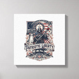 Patriottische Vrijheid Oogster Donkere Patriot Ske Canvas Afdruk
