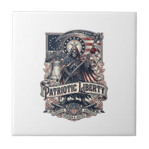 Patriottische Vrijheid Oogster Donkere Patriot Ske Tegeltje