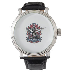 Patriottische vrijheidsoperator Silhouet Militair Horloge