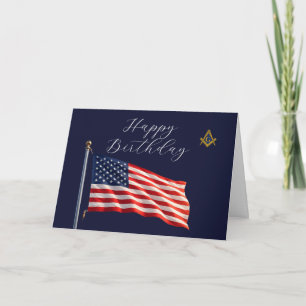 Patriottische Vrijmetselaar Verjaardag Bedankkaart