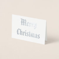 Patriottische Vrolijke Kerstmis Kalligrafie Zilver