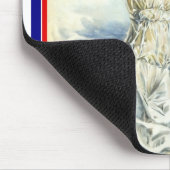 patriottische vrouw met Amerikaanse vlag Poster A Muismat (Hoek)