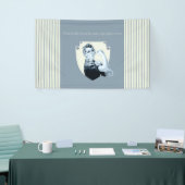  patriottische vrouw retro uit 1940 spandoek (Beurs)