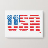Patriottische VS in rood, wit en blauw Button (Voorkant)