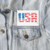Patriottische VS in rood, wit en blauw Button (Insitu)