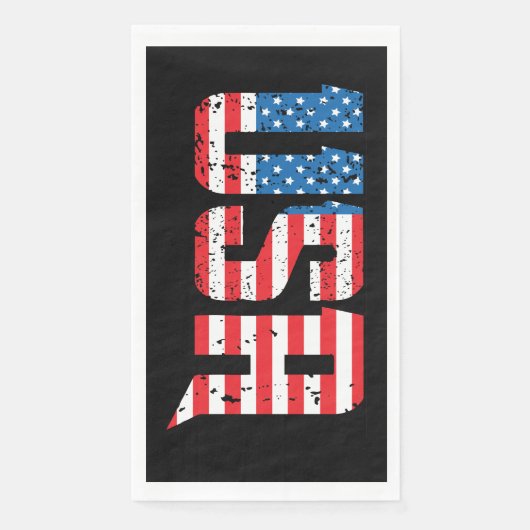 Patriottische VS in rood, wit en blauw Servet (Voorkant)