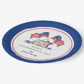 Patriottische VS Vlag 4 juli Papieren Bordje (Gekanteld)