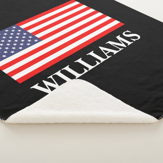 Patriottische VS vlag aangepaste Sherpa fleece dek Sherpa Deken (3/4)