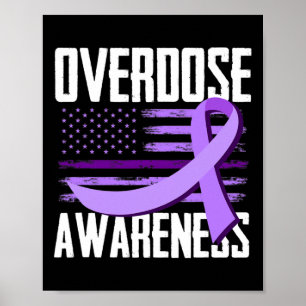 Patriottische VS vlag drug overdosis opioïde overd Poster