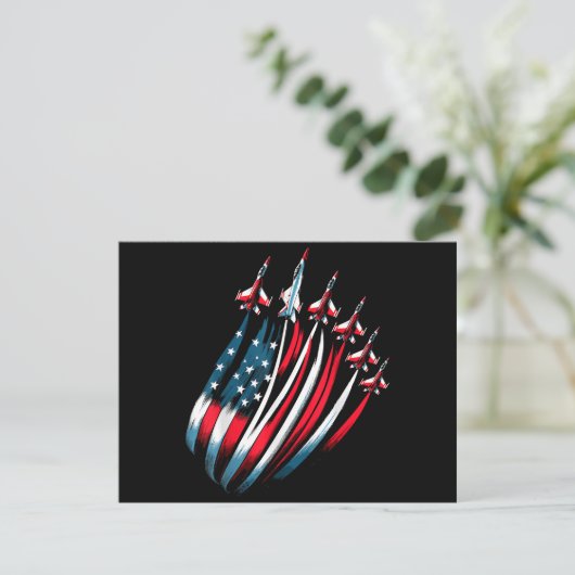 Patriottische VS Vlag Jets Boys 4 juli Feestdagenkaart (Staand voorkant)