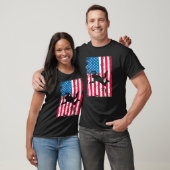 Patriottische VS Vlag Skydiving Grafische Print T-shirt (Unisex)