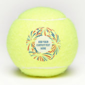 Patriottische Vuurwerk Custom 4th van juli Feest Tennisballen (Voorkant)