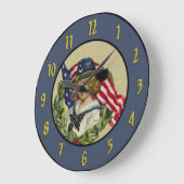 patriottische wandklok grote klok (Hoek)