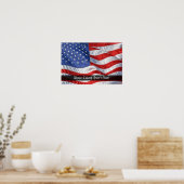 Patriottische Waver American Flag Art Print (Keuken)