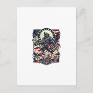 Patriottische Weerwolf Patriottische Horror Monste Briefkaart