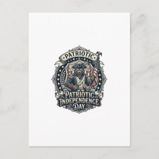 Patriottische Weerwolf Patriottische Horror Monste Briefkaart