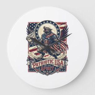 Patriottische Weerwolf Patriottische Horror Monste Grote Klok