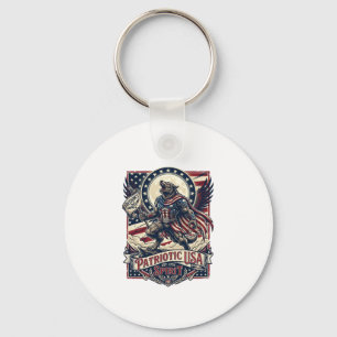 Patriottische Weerwolf Patriottische Horror Monste Sleutelhanger