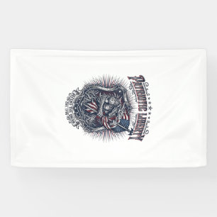 Patriottische Weerwolf Patriottische Horror Monste Spandoek