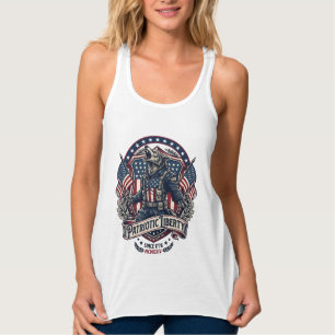 Patriottische Weerwolf Patriottische Horror Monste Tanktop