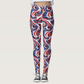Patriottische wervelingen Leggings - Plezier (Voorkant)