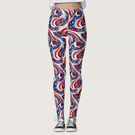 Patriottische wervelingen Leggings - Plezier