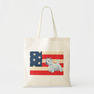 Patriottische West Highland White Terrier Tote Bag