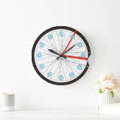 Patriottische wielklok in rood, wit en blauw grote klok (Huis)