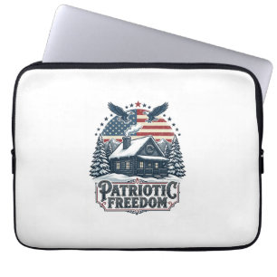 Patriottische winterhut vector grafische T-shirt Laptop Sleeve