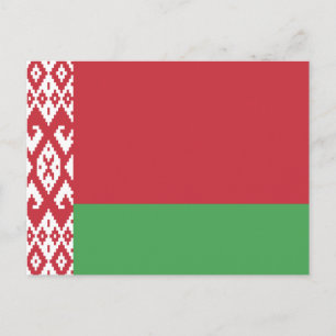 Patriottische Wit-Rood-Witte Vlag van Belarus Post Briefkaart